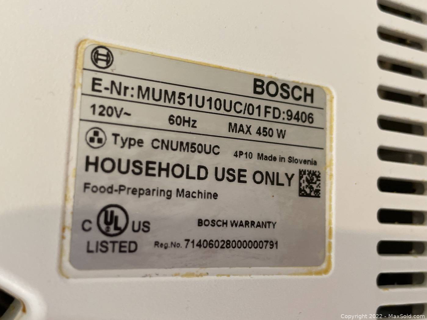 MUM51U10UC Kitchen machine