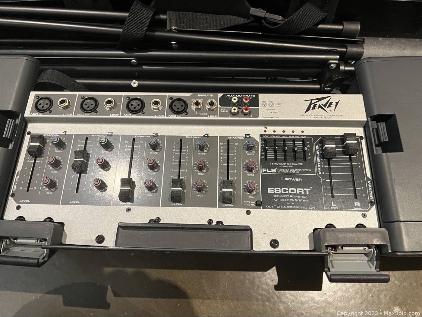 Peavey Escort 150 Watt Portable PA System with Speaker Stands