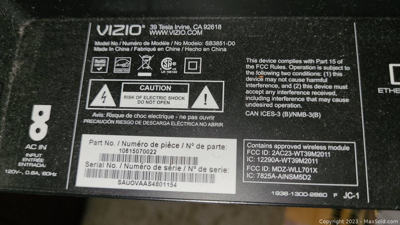 Vizio sound 2024 bar jc1