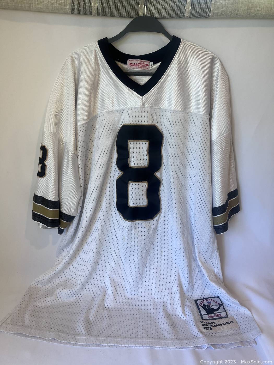 Mitchell & Ness Archie Manning Charcoal New Orleans Saints 1979 Retired Player Metal Legacy Jersey