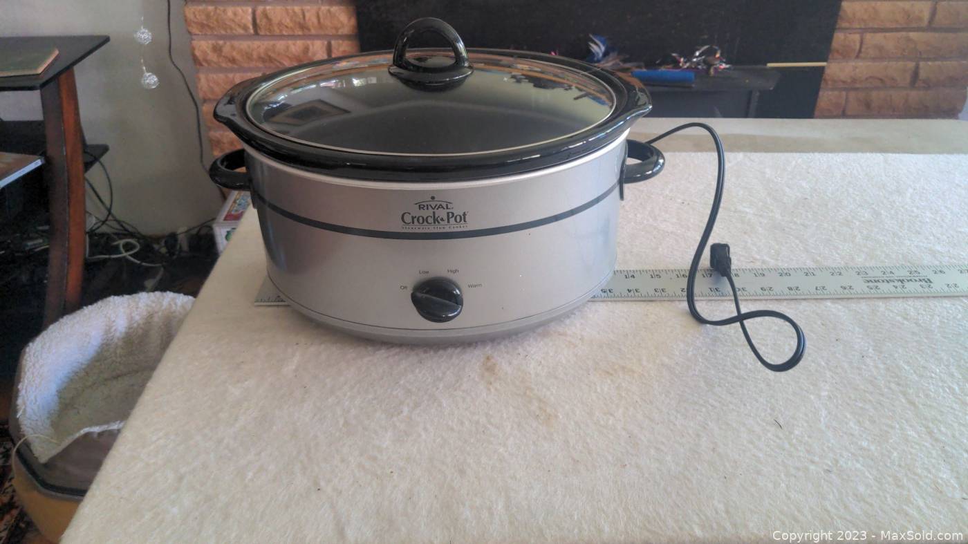 Sold at Auction: RIVAL CROCK-POT STONEWARE SLOWE COOKER