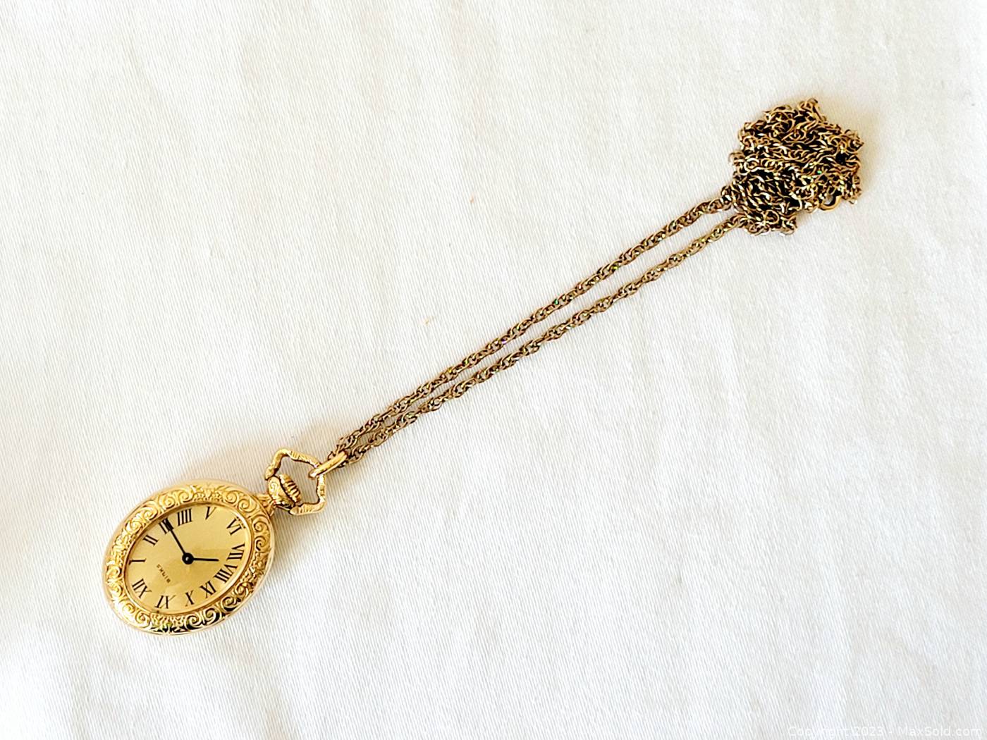 Pendant watch clearance necklace gold