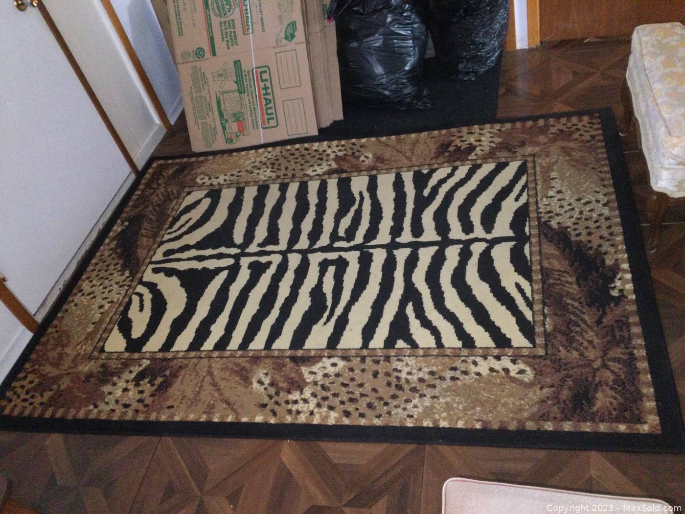 Zebra Leopard Print Rug