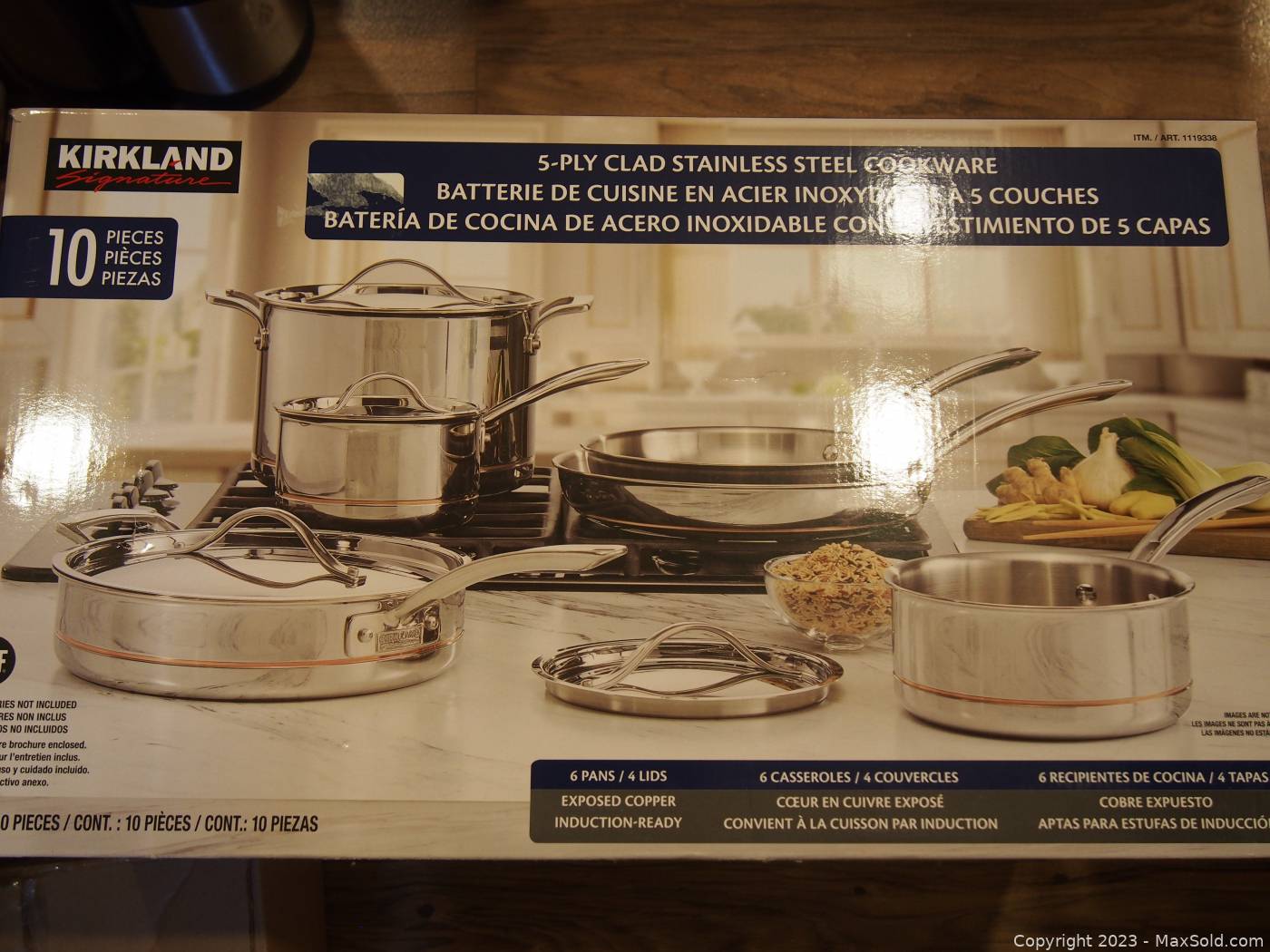 Kirkland 10 pc 5-ply clad Stainless Steel Cookware