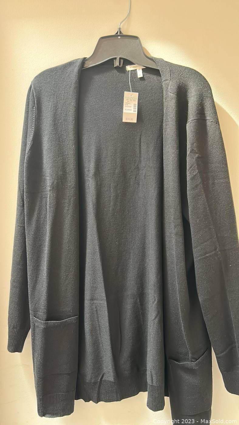 4 black maurices cardigans new with tag MaxSold