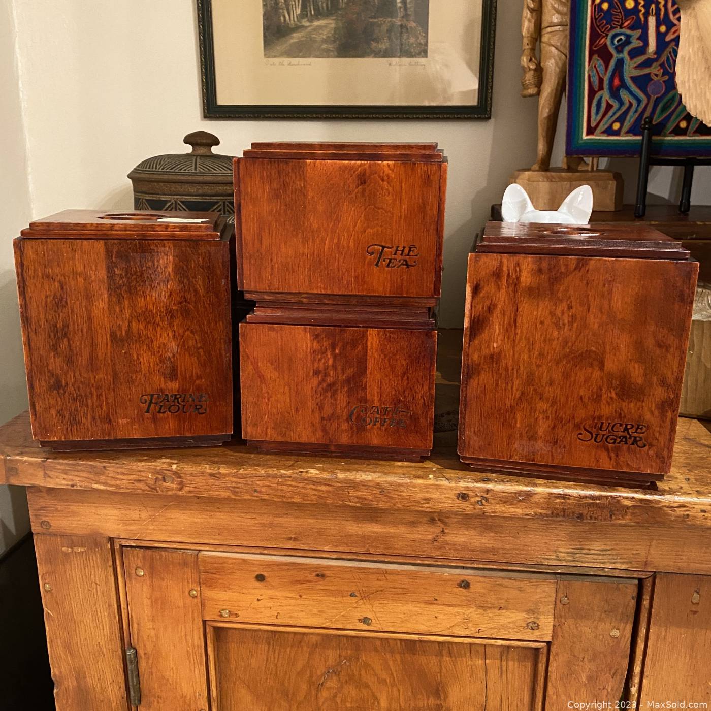 Stackable Vintage Wooden Storage Box