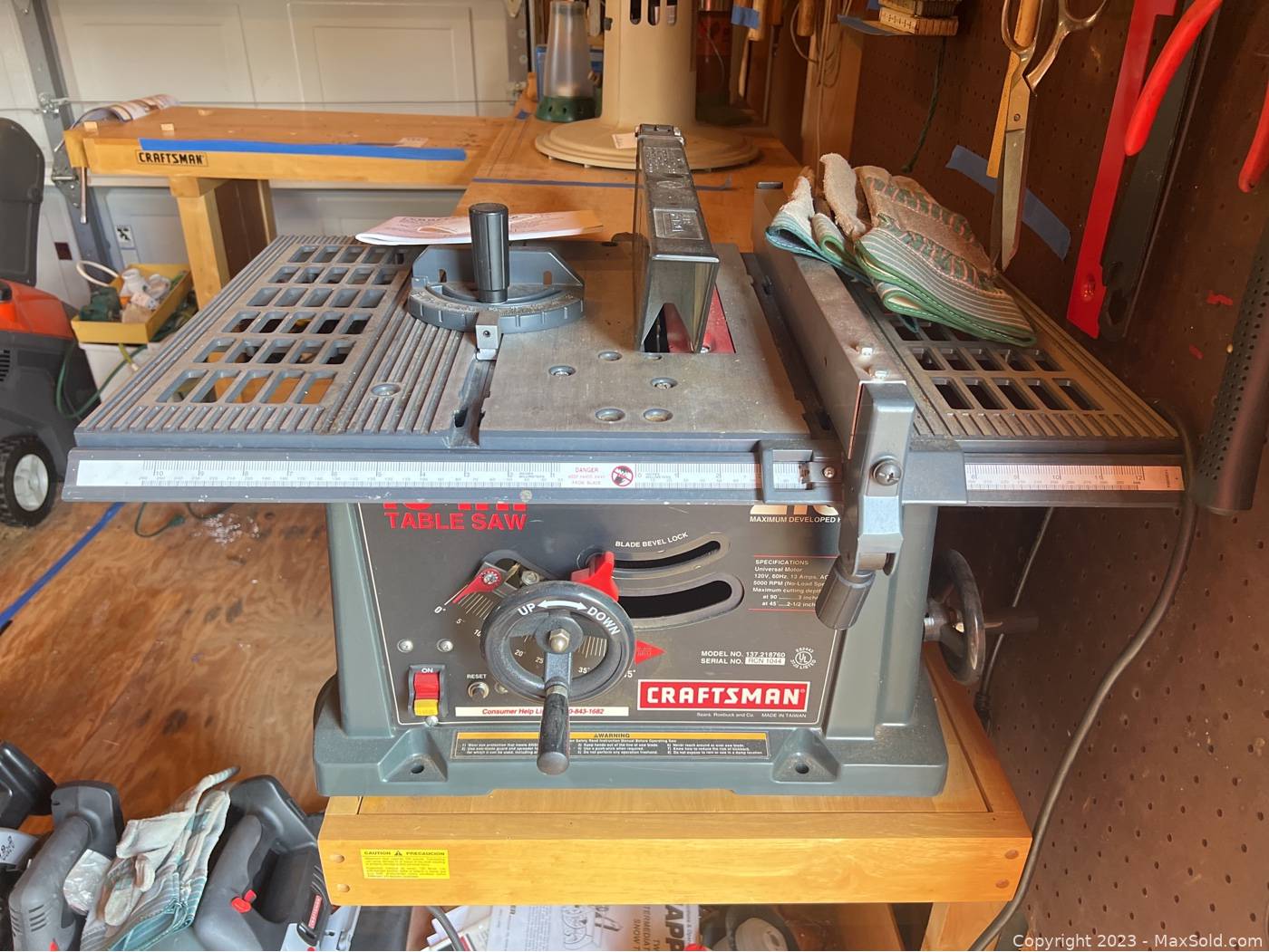 Craftsman 10 inch table deals saw 2.5 hp