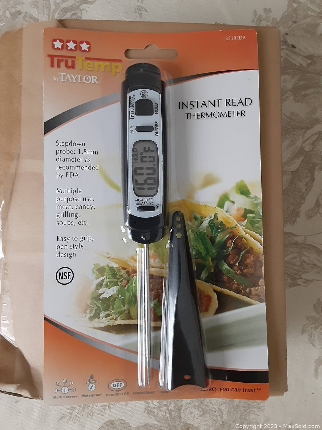 3519FDA Taylor Precision Digital, Instant Read Thermometer - Each