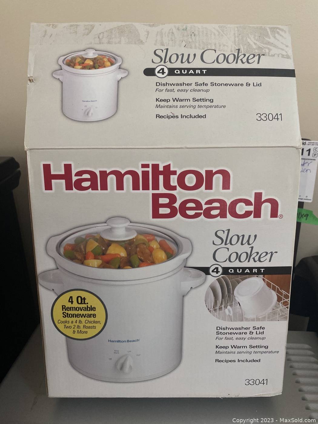 Hamilton Beach 4 Quart Slow Cooker Model 33041, Series