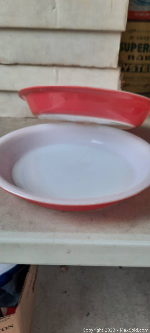 Pink pyrex pie plate hot sale