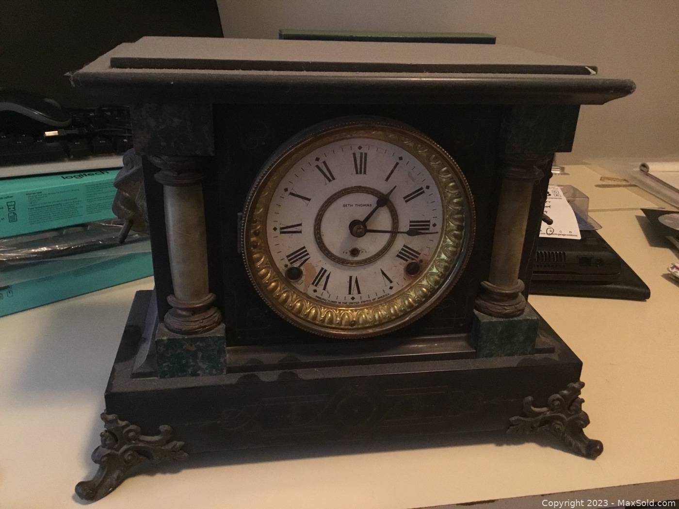 Buy the Vintage Seth Thomas Mantle Clock Untested