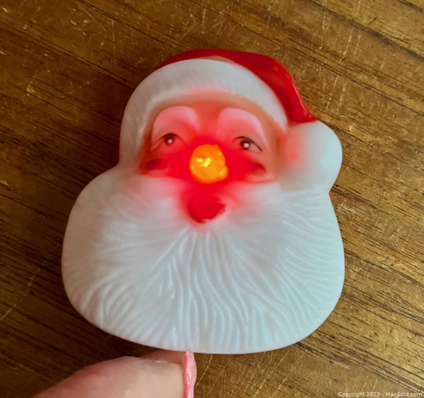 Vintage santa pin cheap with light up nose
