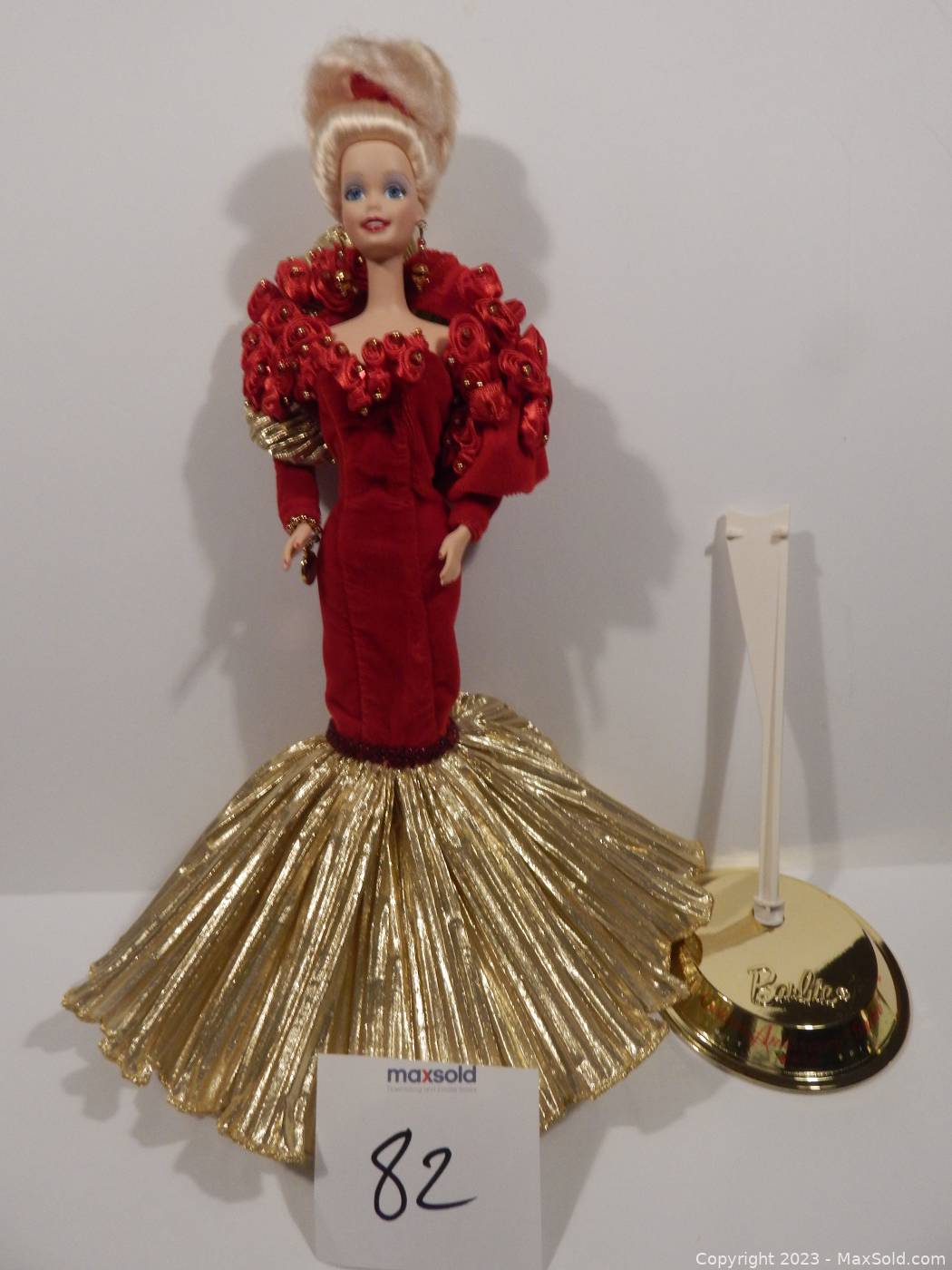 Porcelain Barbie Golden Anniversary Doll with Stand Maxsold