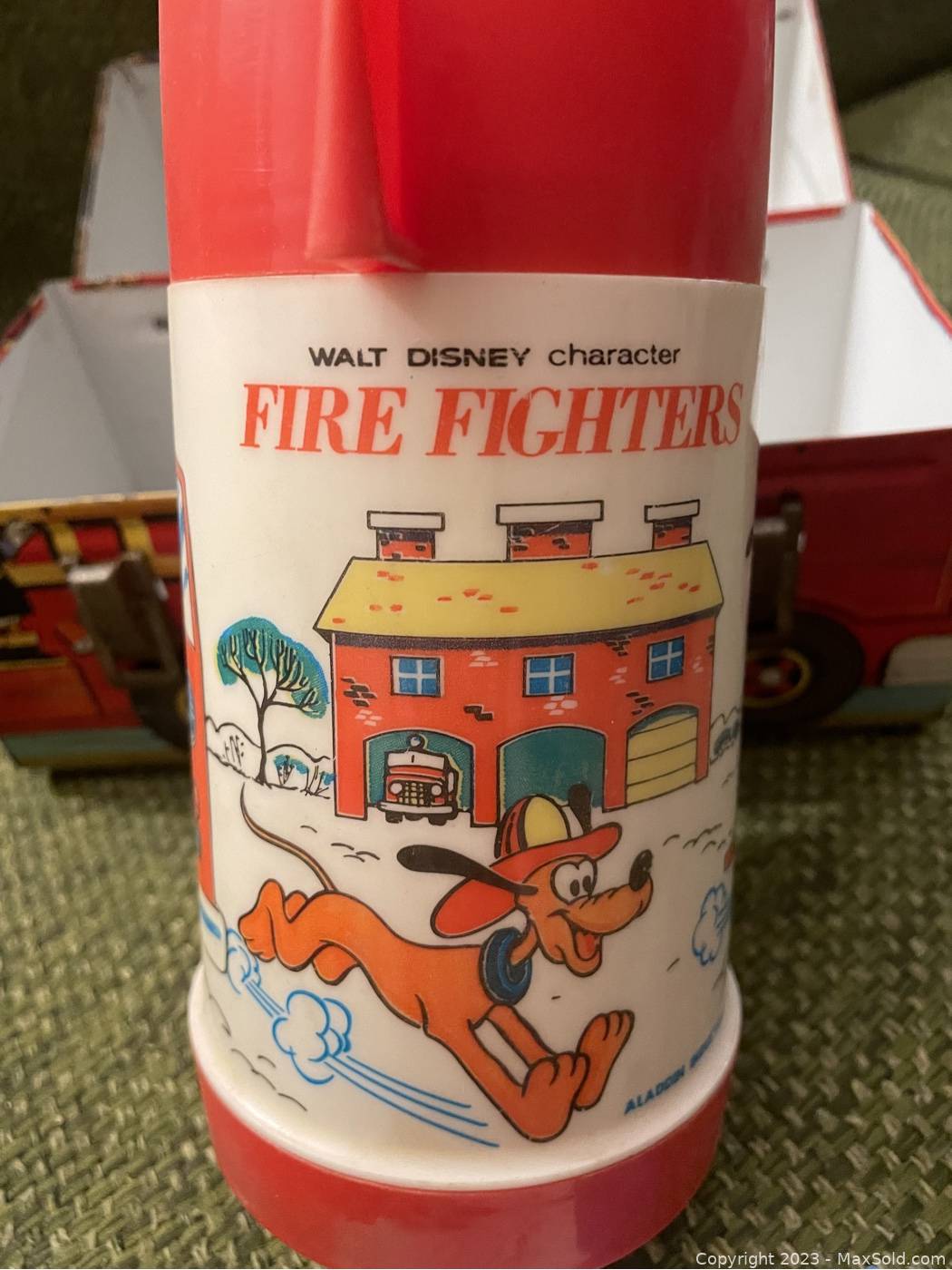 Sold at Auction: Disney Character Firefighters Lunchbox and Thermos