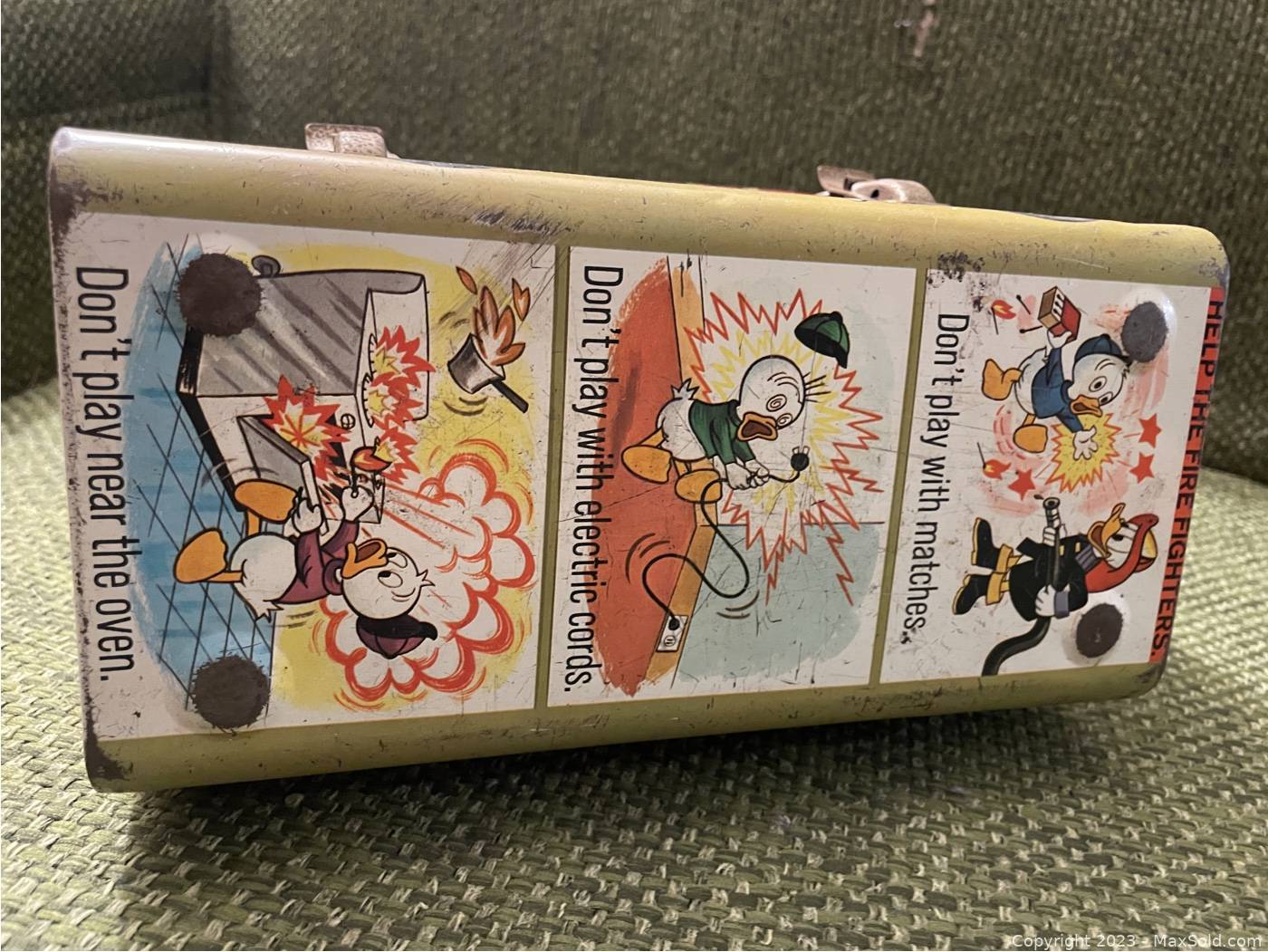 Sold at Auction: Disney Character Firefighters Lunchbox and Thermos