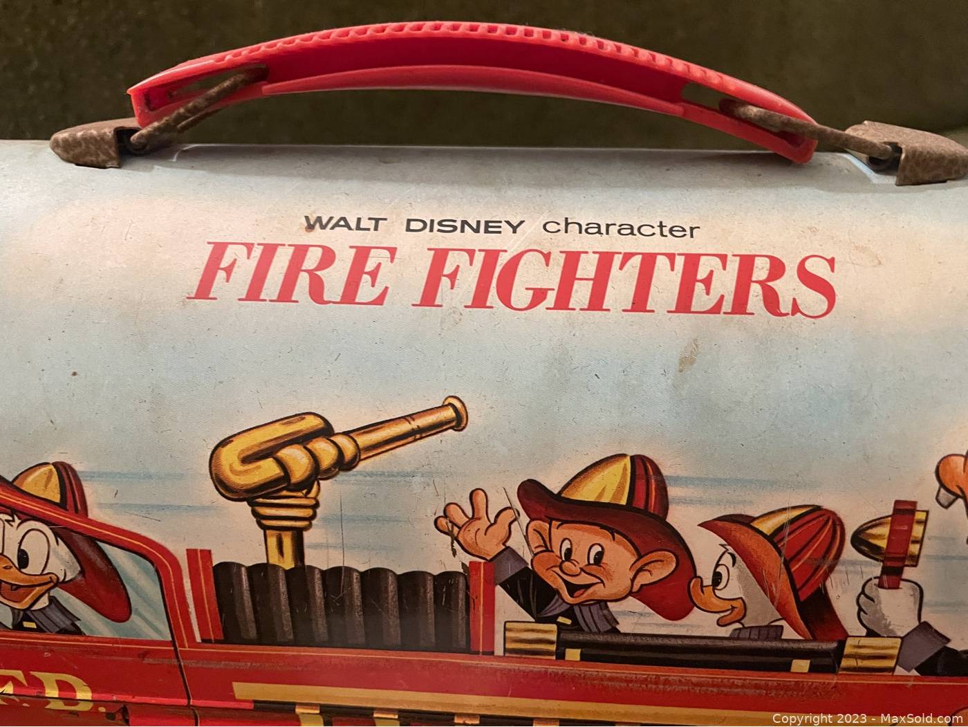 Sold at Auction: Disney Character Firefighters Lunchbox and Thermos