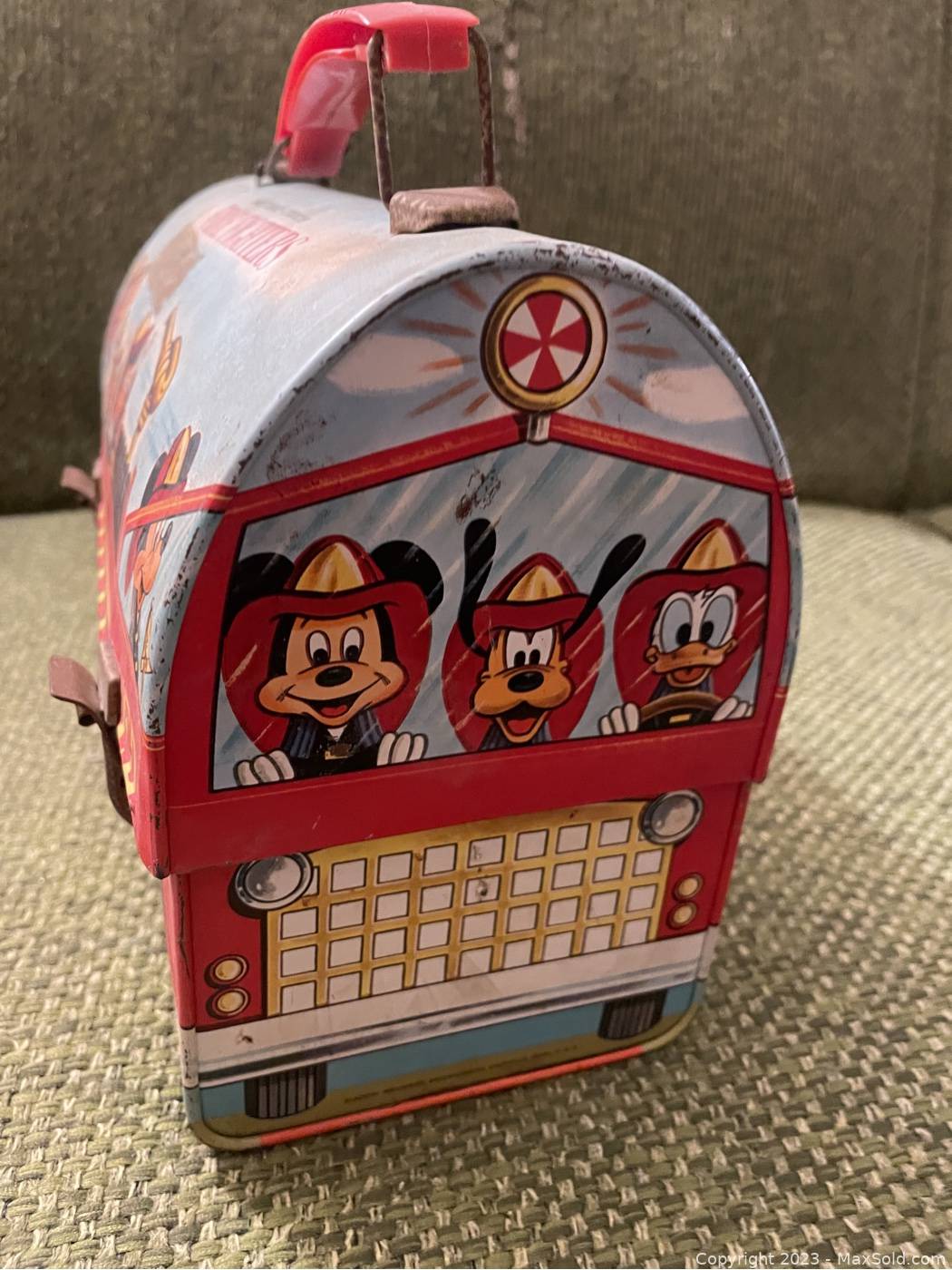 Sold at Auction: Disney Character Firefighters Lunchbox and Thermos