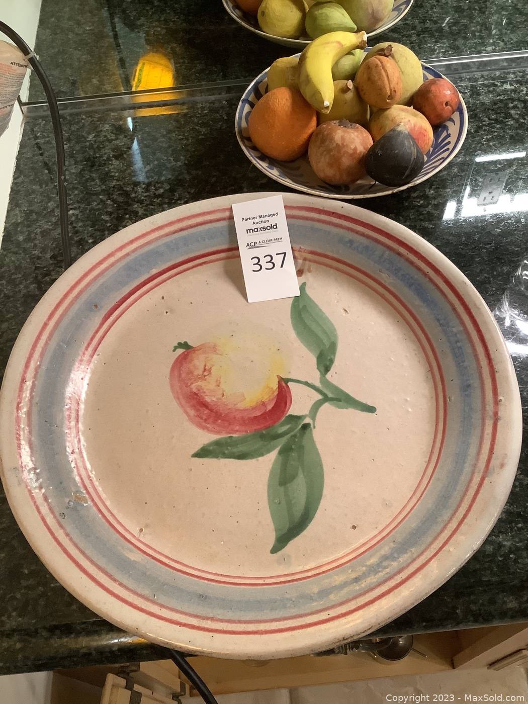 Large Platter Stone Fruit Bowl MaxSold