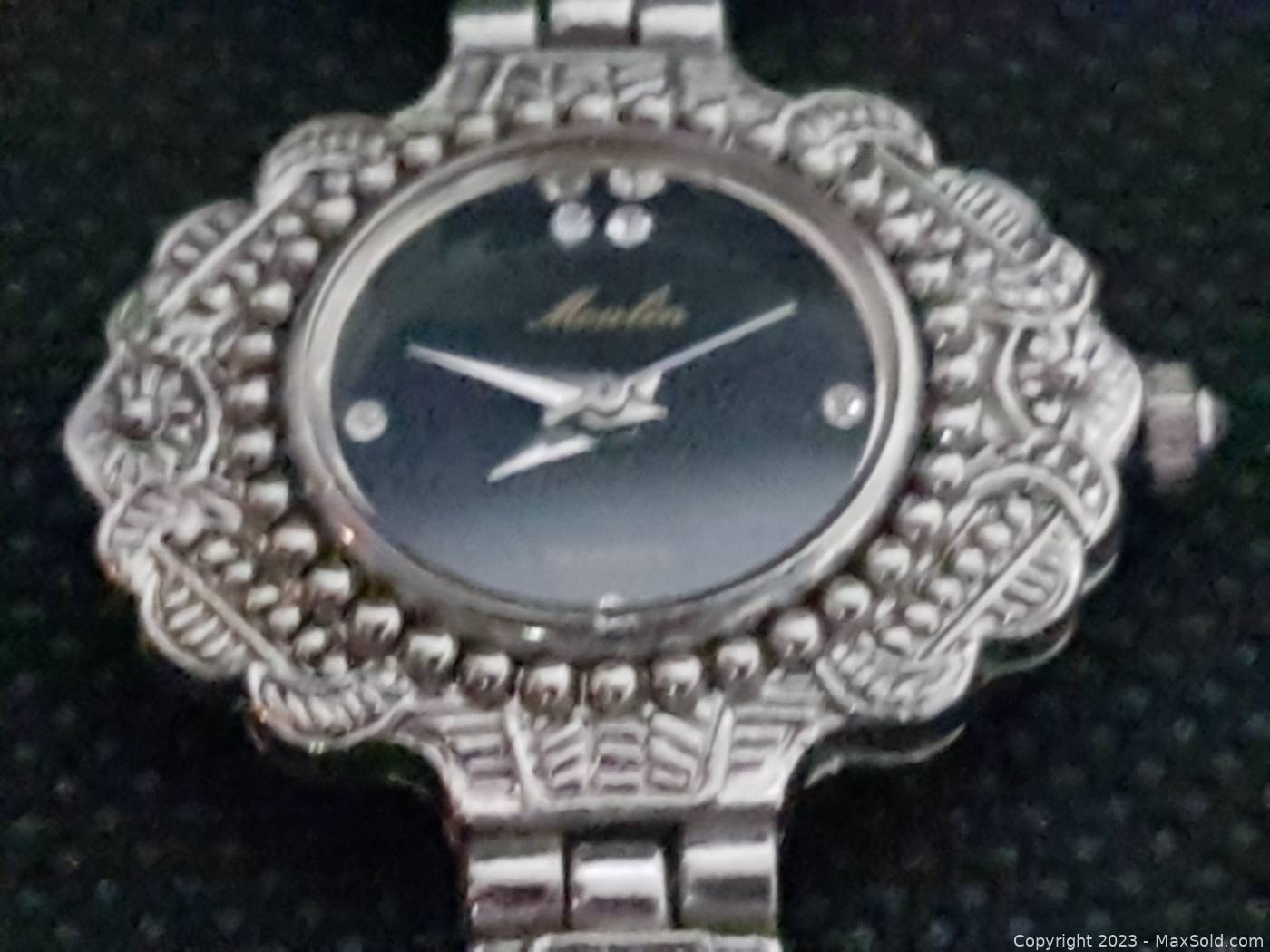 moulin | Accessories | Moulin Ladies Watch Sliding Crystals With Black  Leather Band New Battery | Poshmark