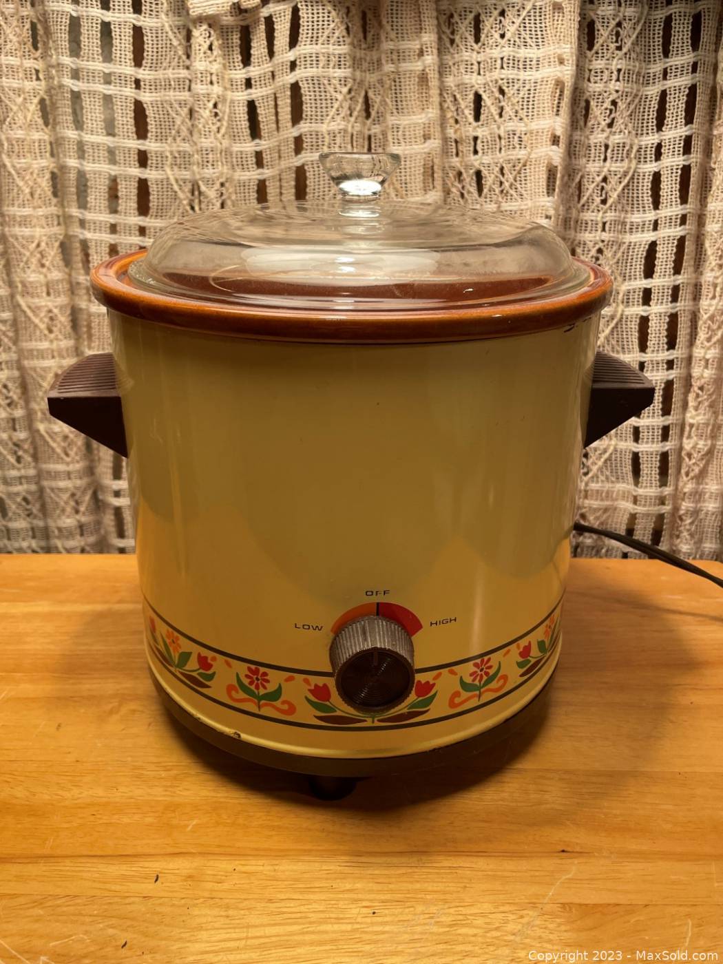 Sold at Auction: Vintage Rival Crock Pot Stoneware Slow Cooker 3.5 quart