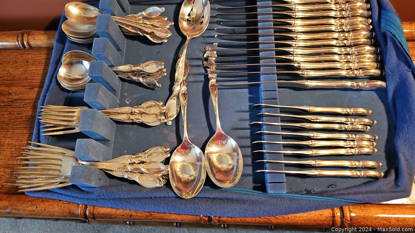 Antique sterling silver on sale flatware for sale