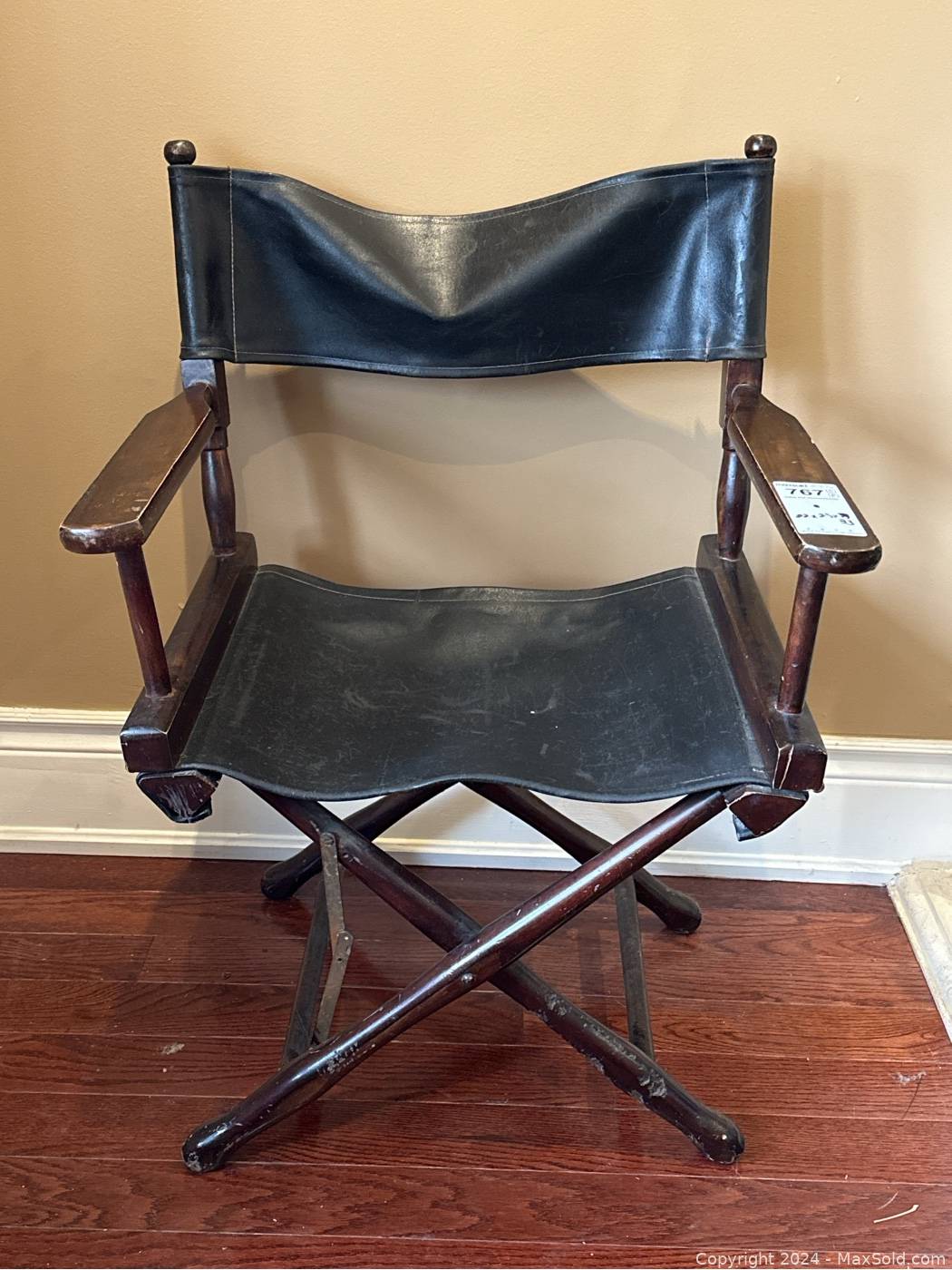 Vintage leather directors discount chair