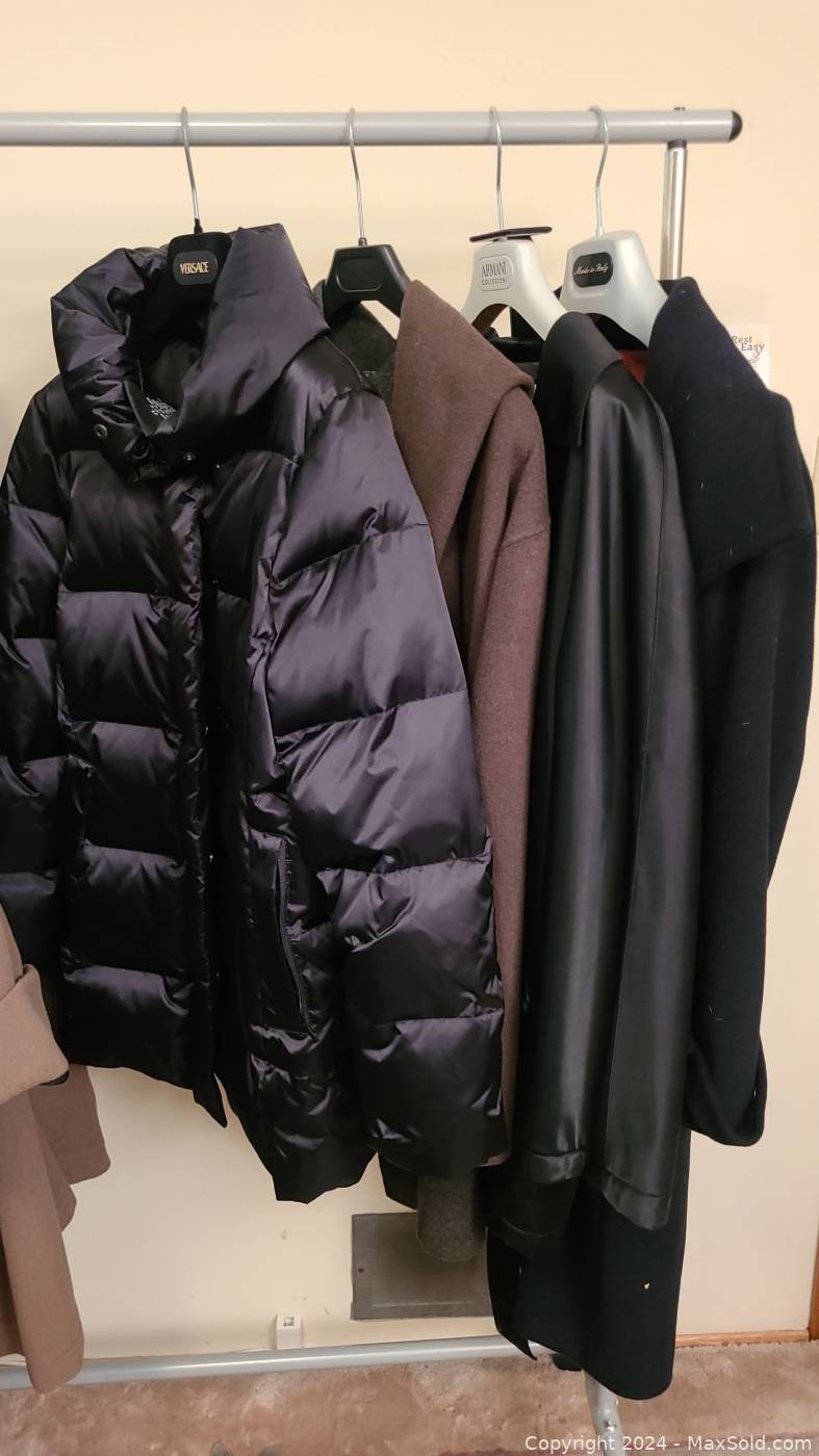 Armani coats womens outlet sale