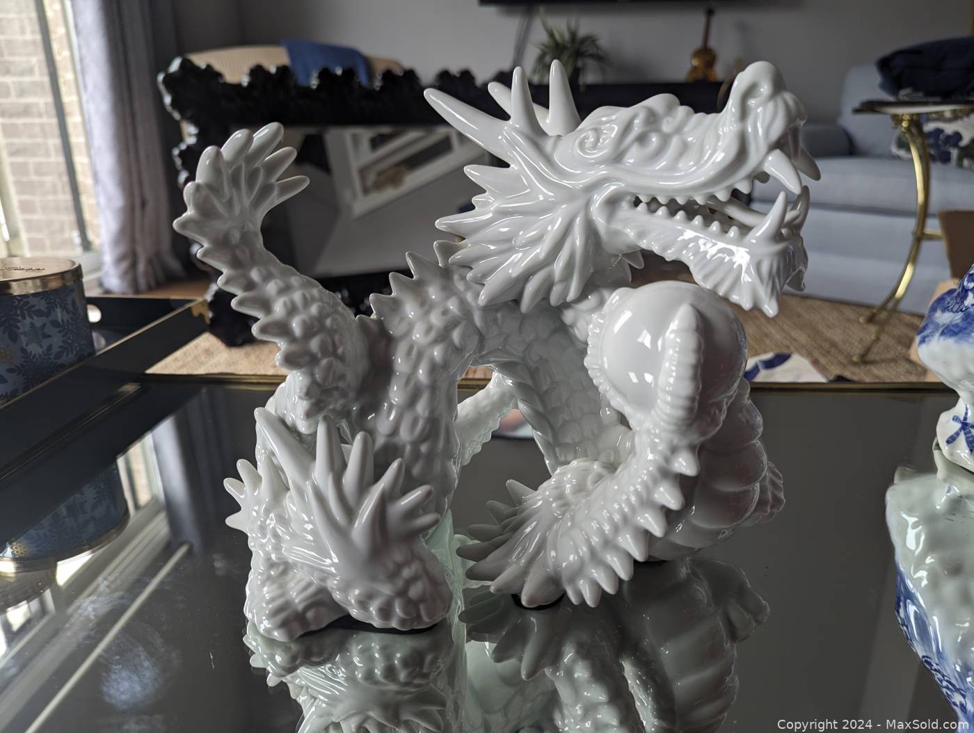 Sold at Auction: Fitz & Floyd Porcelain Dragon Figurine