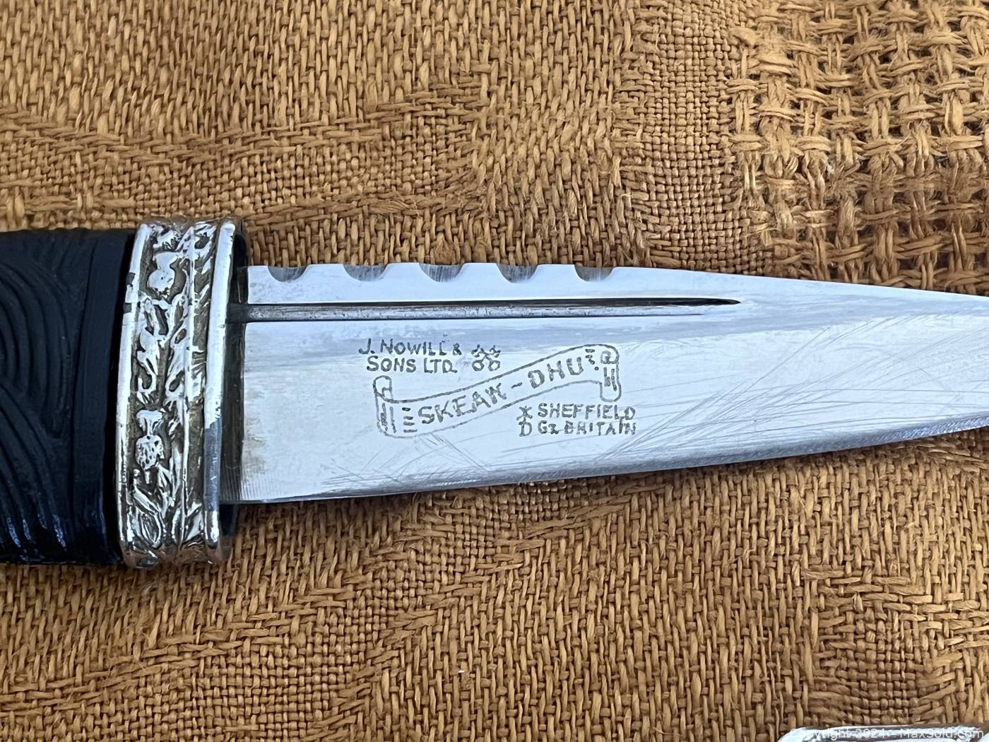 J. Nowill & Sons Ltd Sheffield Skean-Dhu with Sheath | Maxsold J. Nowill & Sons Ltd Sheffield Skean-Dhu with Sheath | Maxsold