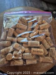 MaxSold Auction: Assorted Wine Corks Craft Supply Lot - Approx. 50 - Coppell (Texas, USA) SELLER MANAGED Downsizing Online Auction - Parker Drive