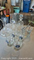 MaxSold Auction: Mixed Clear Glassware: Decanters, Pitcher/Carafe, Ice bowl w/ tongs - Coppell (Texas, USA) SELLER MANAGED Downsizing Online Auction - Parker Drive