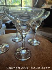 MaxSold Auction: Set of 4 Clear Glass Margarita Glasses, Bought at Crate &#38; Barrel - Coppell (Texas, USA) SELLER MANAGED Downsizing Online Auction - Parker Drive