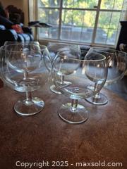MaxSold Auction: Unbranded Clear Glass Brandy Snifters/Goblets, Set of 5, 12 oz - Coppell (Texas, USA) SELLER MANAGED Downsizing Online Auction - Parker Drive