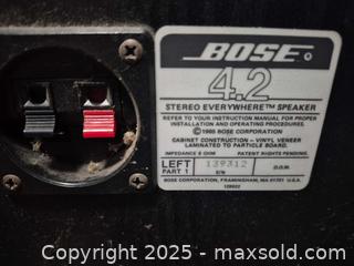 MaxSold Auction: Bose 4.2 “Stereo Everywhere” Passive Bookshelf Speakers (Pair) - Kingston (Ontario, Canada) SELLER MANAGED Downsizing Online Auction - Canniff Place