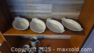 MaxSold Auction: Le Creuset #20 Brown Oval Dishes, Set of 4, 20 cm - Kingston (Ontario, Canada) SELLER MANAGED Downsizing Online Auction - Canniff Place
