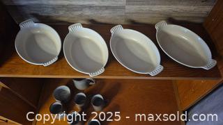 MaxSold Auction: Le Creuset #20 Brown Oval Dishes, Set of 4, 20 cm - Kingston (Ontario, Canada) SELLER MANAGED Downsizing Online Auction - Canniff Place