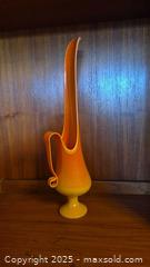 MaxSold Auction: L.E. Smith Amberina Swung Ewer/Pitcher Vase, 1960s–1970s, 20 in - Kingston (Ontario, Canada) SELLER MANAGED Downsizing Online Auction - Canniff Place