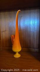 MaxSold Auction: L.E. Smith Amberina Swung Ewer/Pitcher Vase, 1960s–1970s, 20 in - Kingston (Ontario, Canada) SELLER MANAGED Downsizing Online Auction - Canniff Place