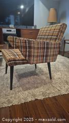 MaxSold Auction: Mid-Century Modern Plaid Lounge Chair, 1960s–1970s - Kingston (Ontario, Canada) SELLER MANAGED Downsizing Online Auction - Canniff Place