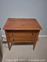MaxSold Auction: Mid-Century Modern Side Table, Medium Brown Wood, 24x16x26 - Kingston (Ontario, Canada) SELLER MANAGED Downsizing Online Auction - Canniff Place