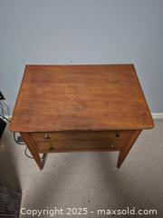 MaxSold Auction: Mid-Century Modern Side Table, Medium Brown Wood, 24x16x26 - Kingston (Ontario, Canada) SELLER MANAGED Downsizing Online Auction - Canniff Place