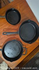 MaxSold Auction: Set of 3 Mixed Size 8/10/12 inch Cast Iron Skillets and Frying Pans - Kingston (Ontario, Canada) SELLER MANAGED Downsizing Online Auction - Canniff Place