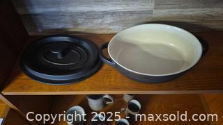 MaxSold Auction: Staub Enameled Cast Iron Braiser, 3–4 qt, Black/Cream, Lid - Kingston (Ontario, Canada) SELLER MANAGED Downsizing Online Auction - Canniff Place