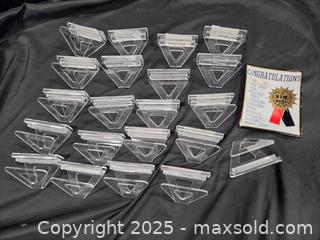MaxSold Auction: Card stands &#38; funny glass tray  - Toronto (Ontario, Canada) SELLER MANAGED Downsizing Online Auction - Carlingview Drive