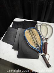 MaxSold Auction: Flip and fold devices (x6) racquetball racquets (x3). - Toronto (Ontario, Canada) SELLER MANAGED Downsizing Online Auction - Carlingview Drive