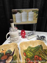 MaxSold Auction: New canister gift set, vegetable baskets &#38; more  - Toronto (Ontario, Canada) SELLER MANAGED Downsizing Online Auction - Carlingview Drive