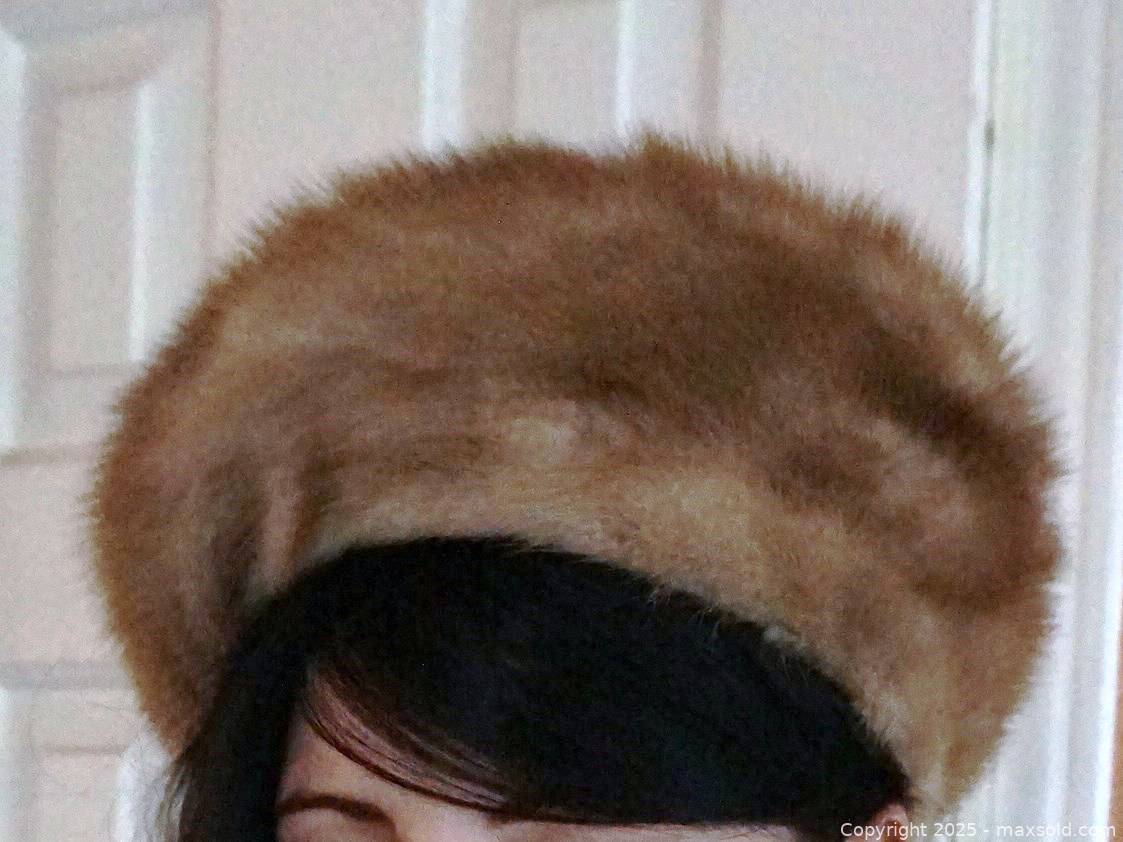 PCCVISION opium fur cap（black） Vintage Cossack Hat Womens One Size Black Genuine Fox Fur