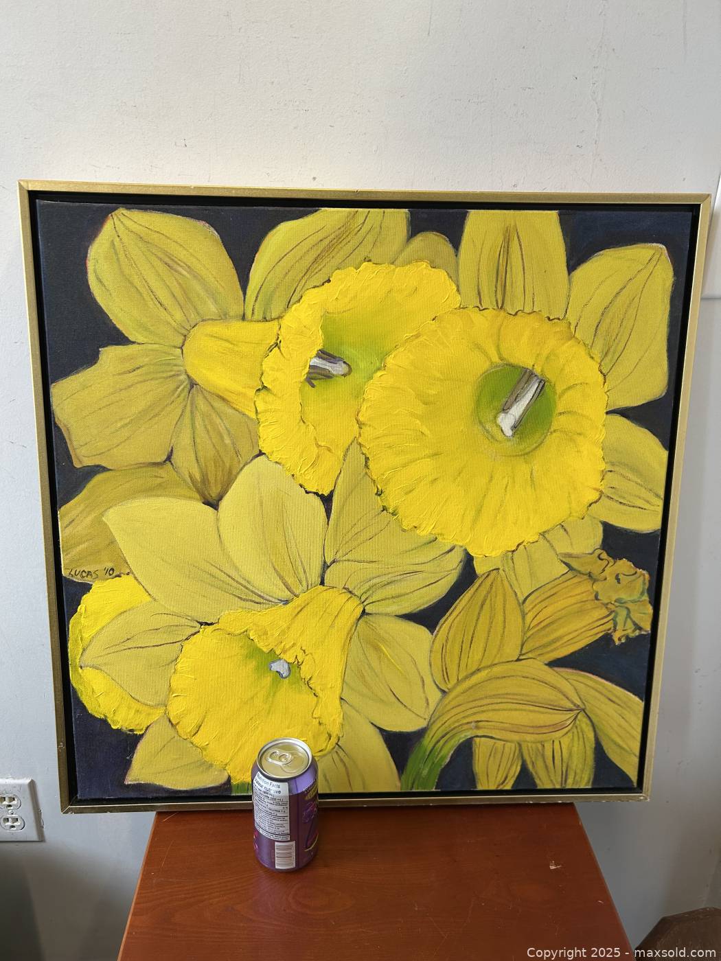 Helen Lucas Signed Daffodil Oil Painting on Canvas | Maxsold