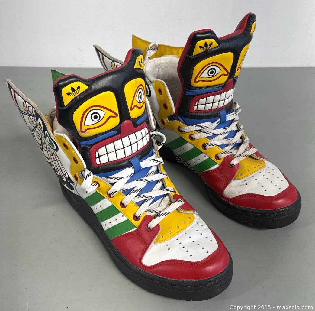 Adidas Jeremy Scott JS Totem Aztec Wing High-Top Sneakers Size 9 Adidas Jeremy Scott JS Totem Aztec Wing High-Top Sneakers Size 9