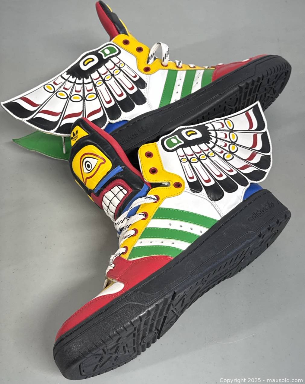 Adidas Jeremy Scott JS Totem Aztec Wing High-Top Sneakers Size 9